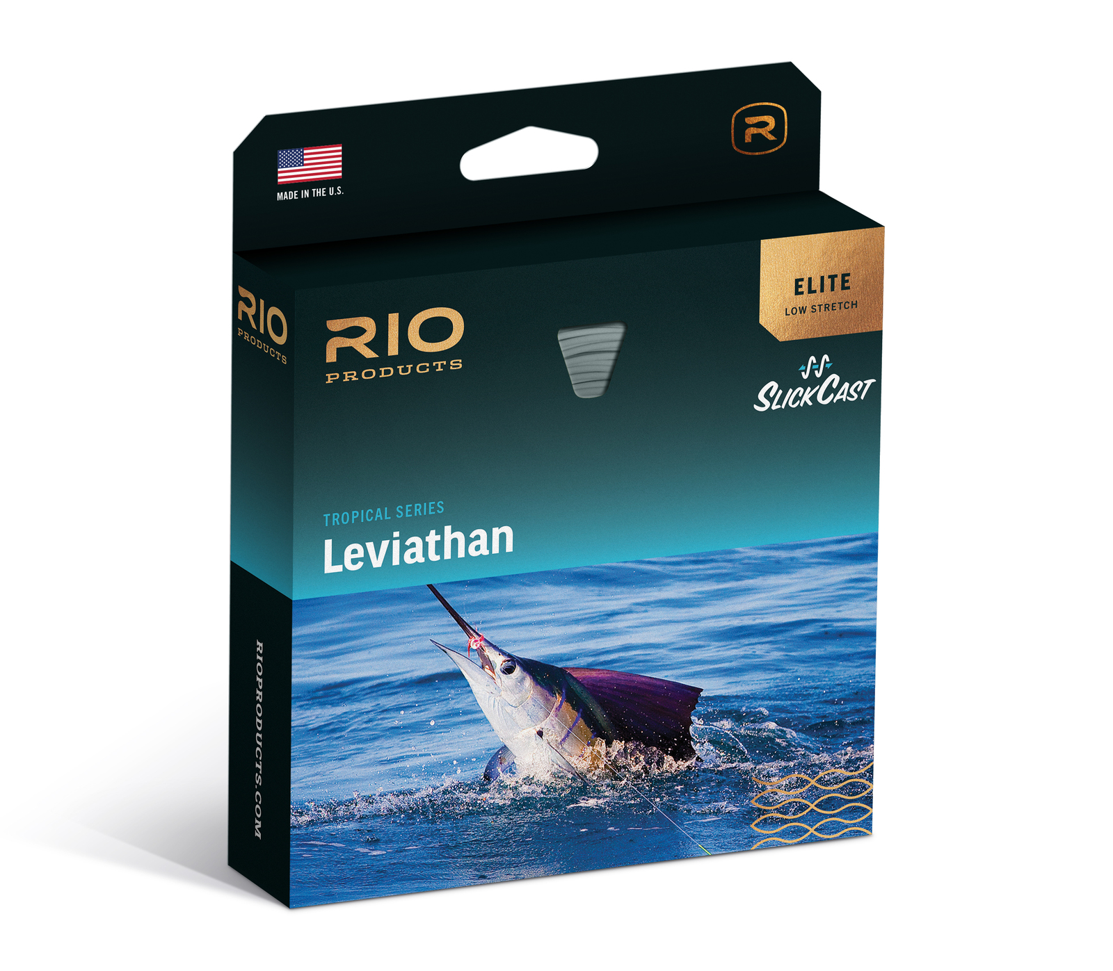 Rio Saltwater Tropical Series Rio Elite Leviathan · WF · 14-16wt · Intermediate,Extra Fast Sinking · Black-Trans Yellow