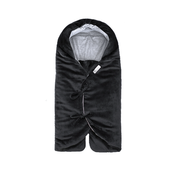 7 AM Enfant Nido Velour/Cotton Lightweight Car Seat Wrap Black Velour