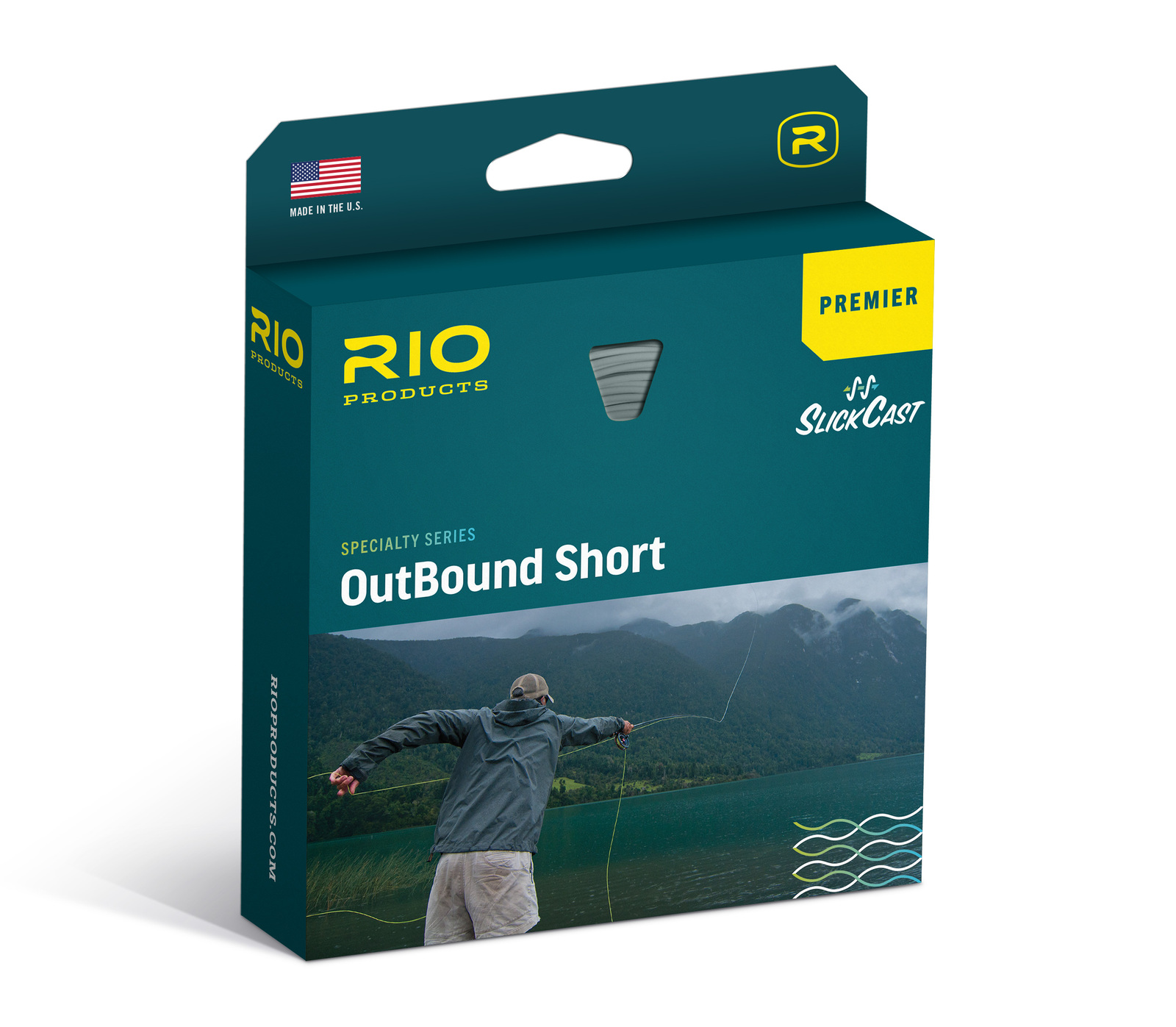 Rio Saltwater Coldwater Series Premier Outbound Short · WF · 7wt · Intermediate · Clear-Gray-Trans. Green