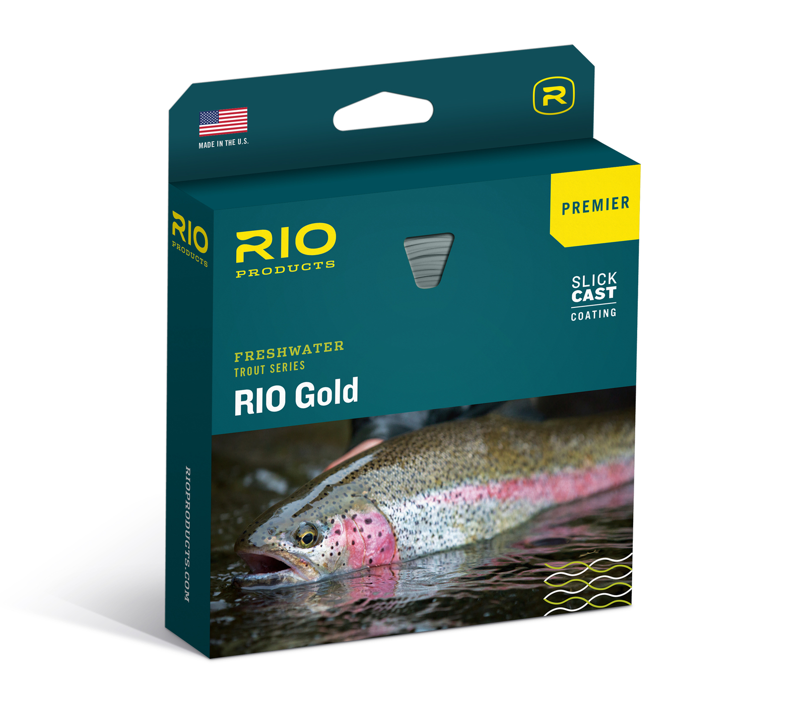 Rio Freshwater Trout Series Premier Rio Gold Fly Line · WF · 8wt · Floating · Moss - Gold